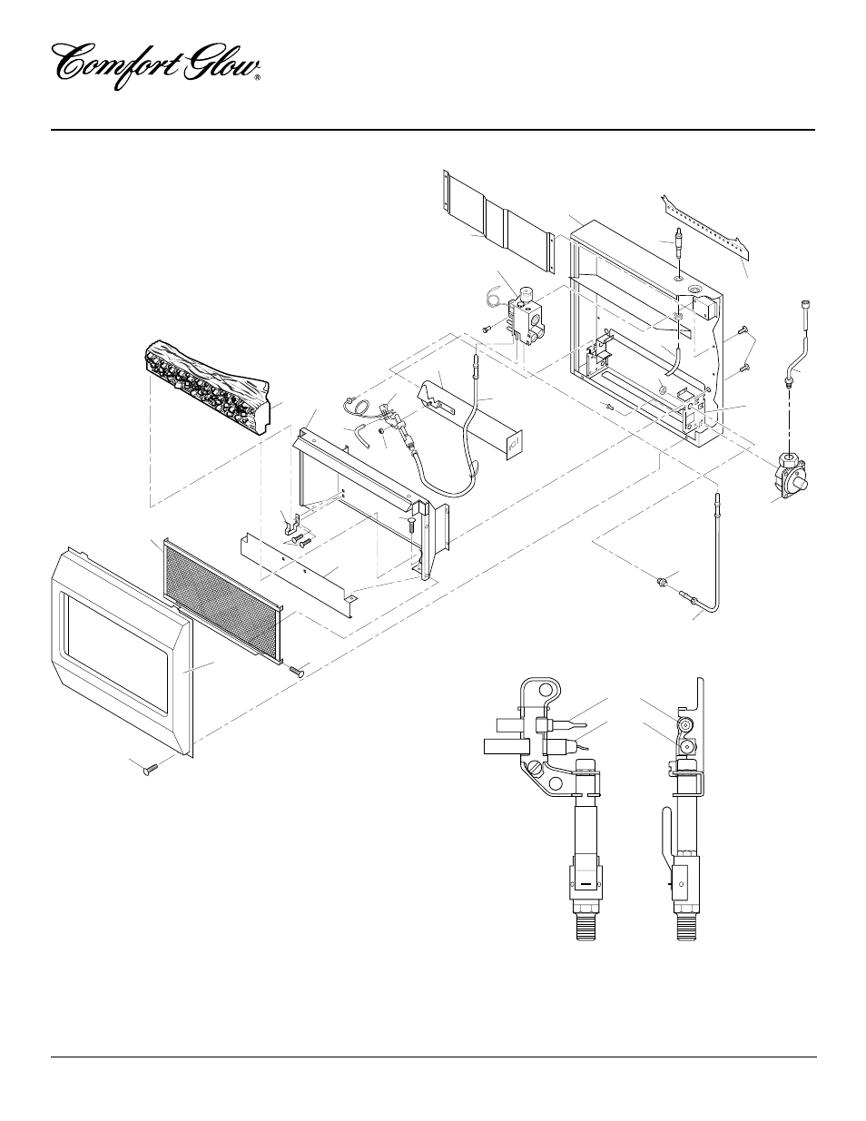 Illustrated parts breakdown, Rfn28td | Desa Tech RADIANT FLAME RFN28TD User Manual | Page 22 / 24