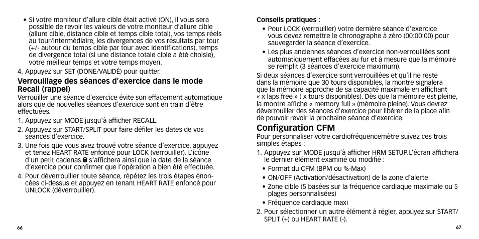 Configuration cfm | Timex W-270 User Manual | Page 36 / 88