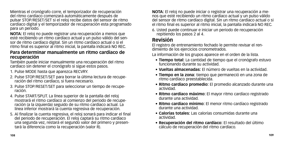 Revisión | Timex W-270 User Manual | Page 57 / 88