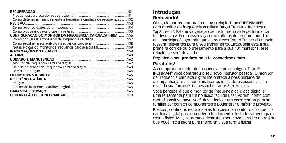 Introdução | Timex W-270 User Manual | Page 68 / 88