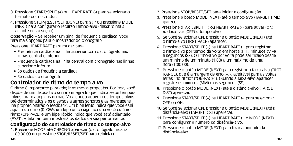 Controlador de ritmo do tempo-alvo | Timex W-270 User Manual | Page 75 / 88