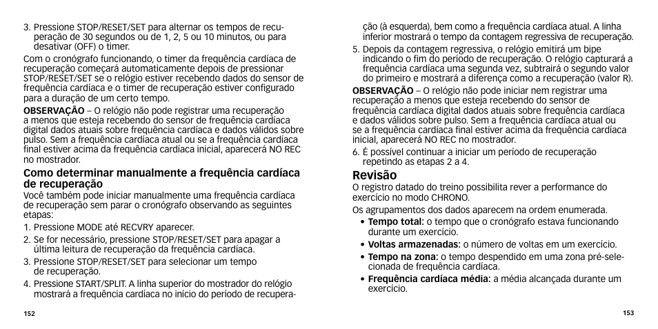 Revisão | Timex W-270 User Manual | Page 79 / 88