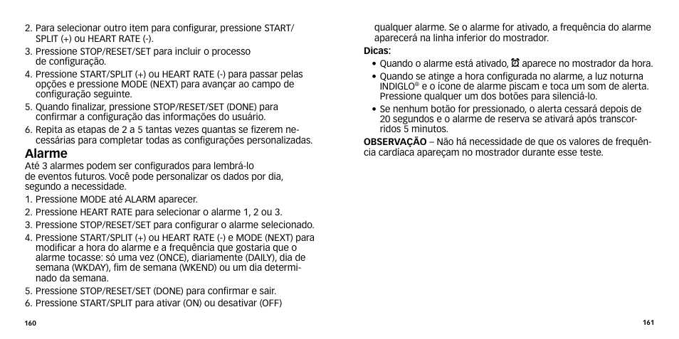 Alarme | Timex W-270 User Manual | Page 83 / 88