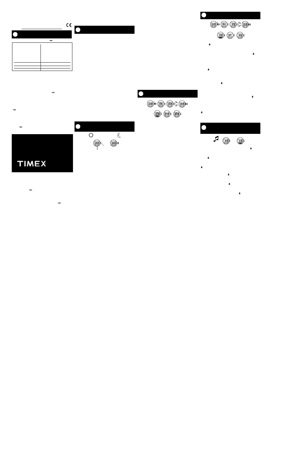 Timex W-24 User Manual | 1 page