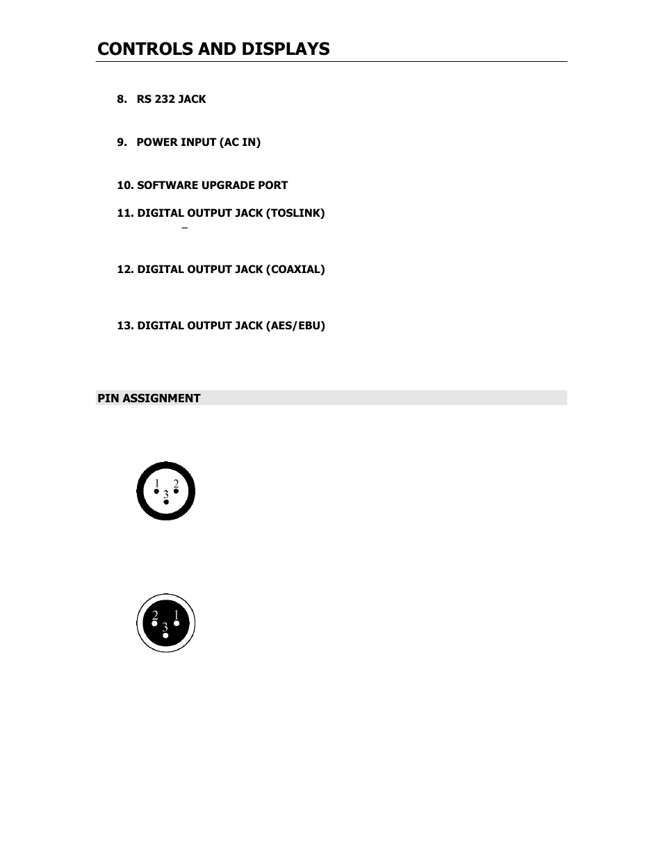Controls and displays | Cary Audio Design SUPER AUDIO CD PLAYER CD 303 T SACD User Manual | Page 12 / 26