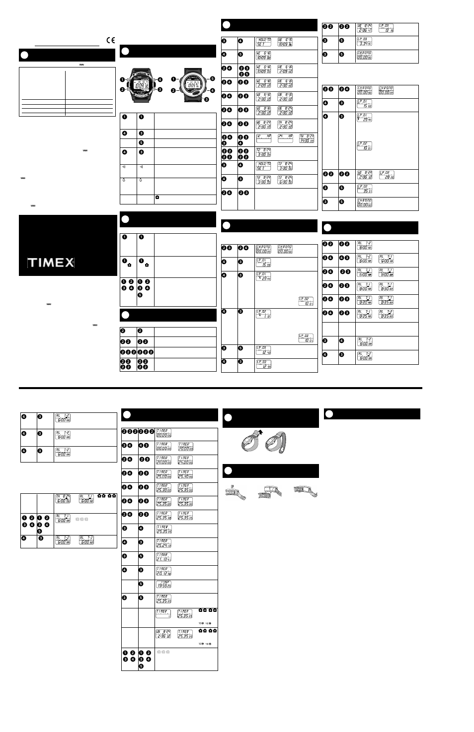 Timex W-3 User Manual | 2 pages