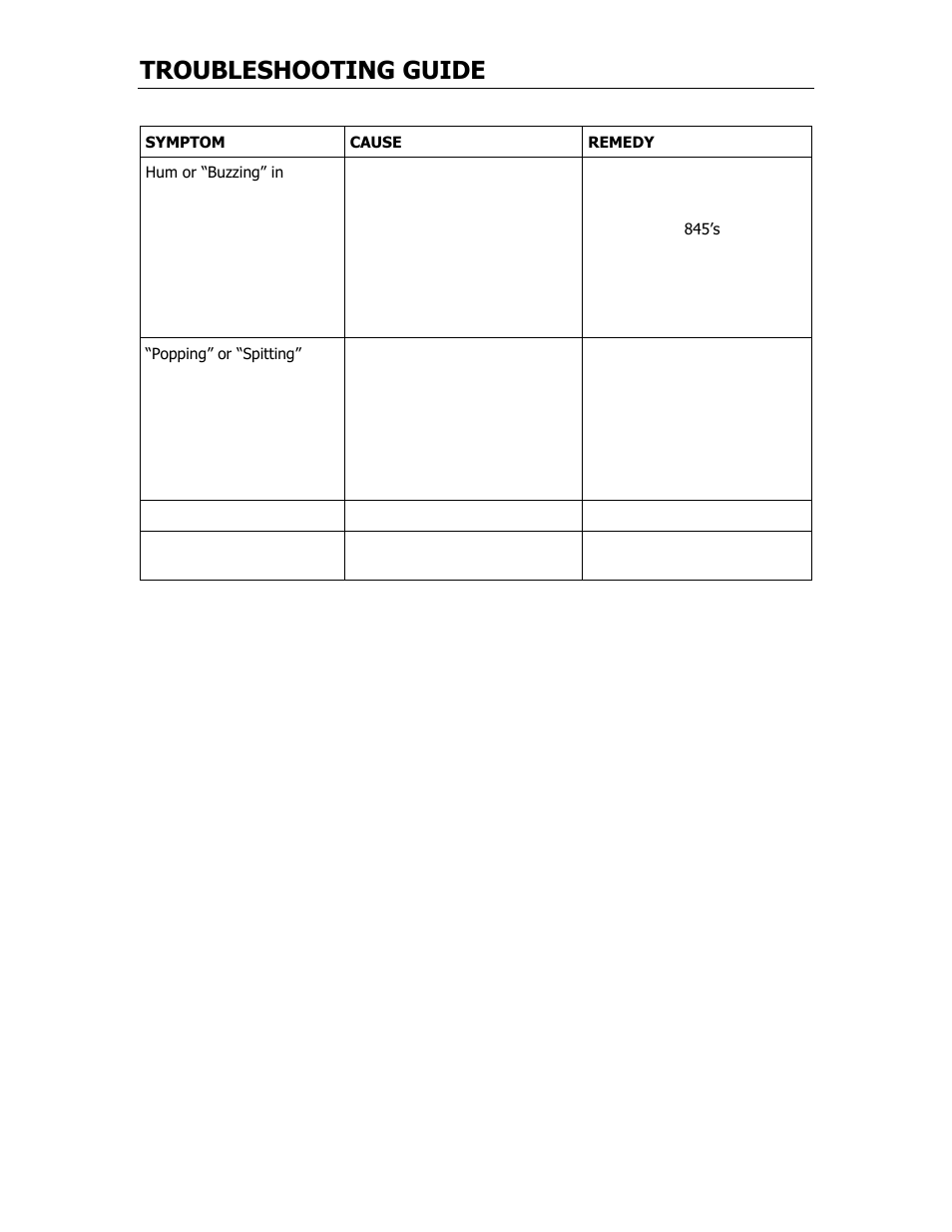 Troubleshooting guide | Cary Audio Design CAD 211 FE User Manual | Page 13 / 19