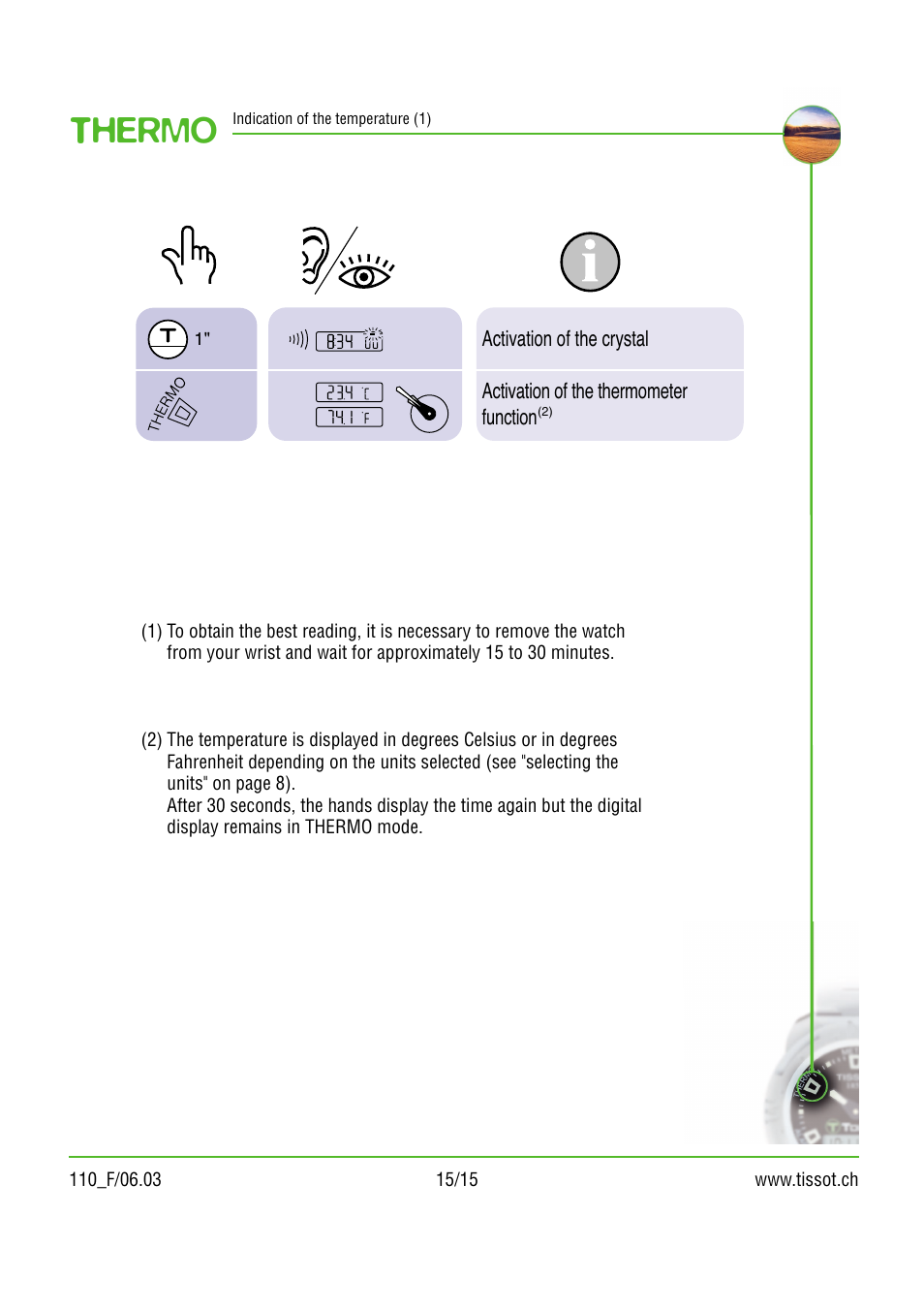 Thermo, Ttouch_procedures | Tissot 110 User Manual | Page 15 / 15