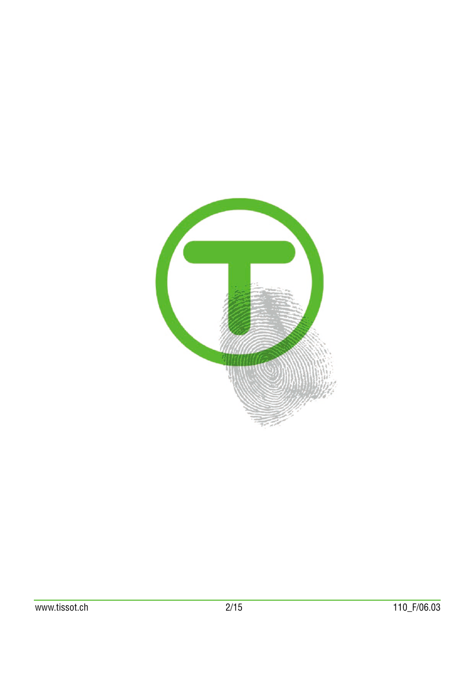 Tissot 110 User Manual | Page 2 / 15