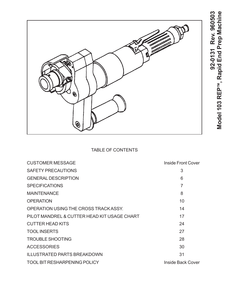 Tri Tool 103 REP User Manual | 36 pages