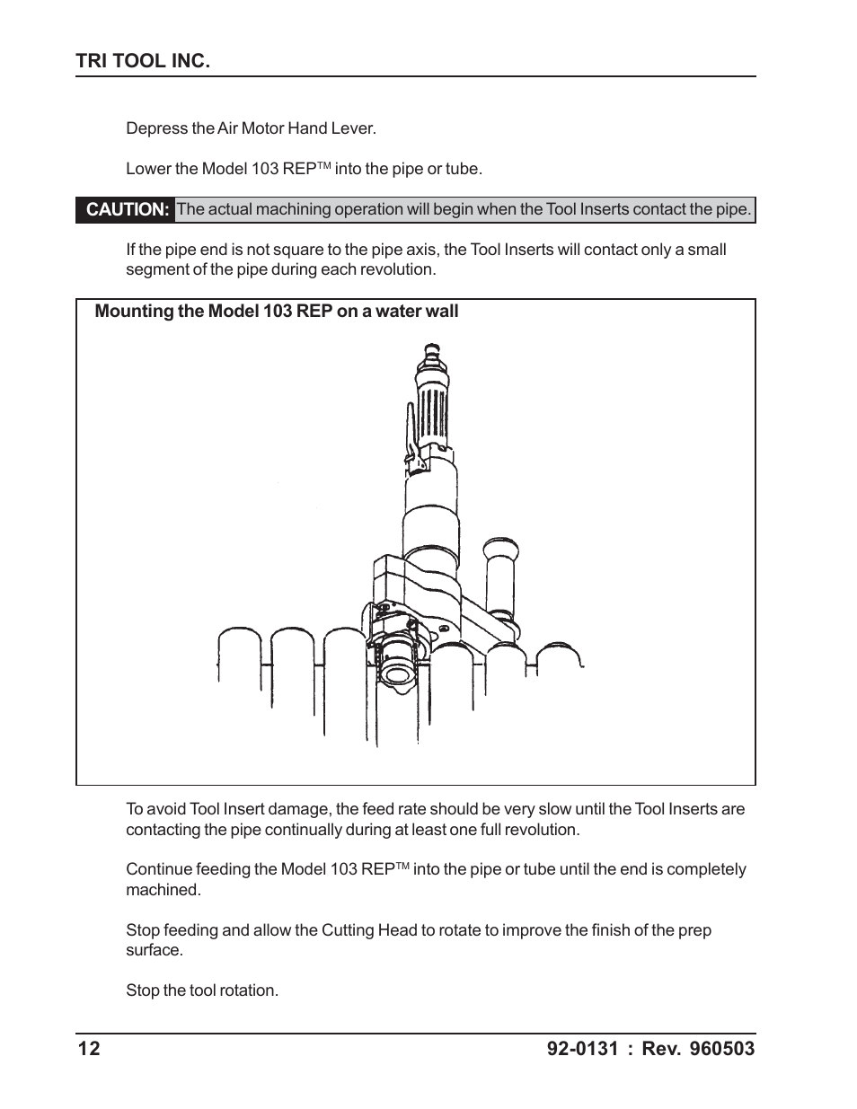 Tri Tool 103 REP User Manual | Page 12 / 36