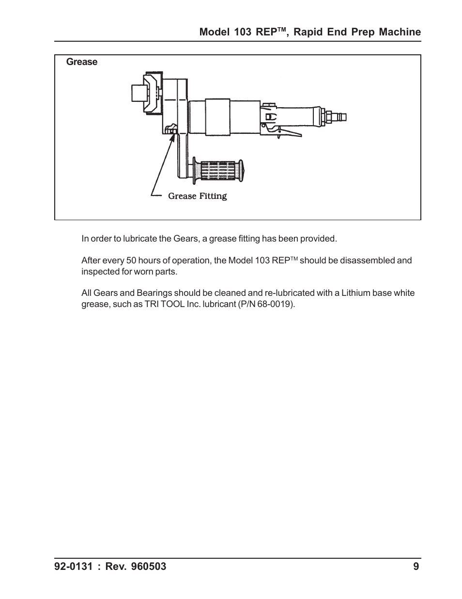 Tri Tool 103 REP User Manual | Page 9 / 36
