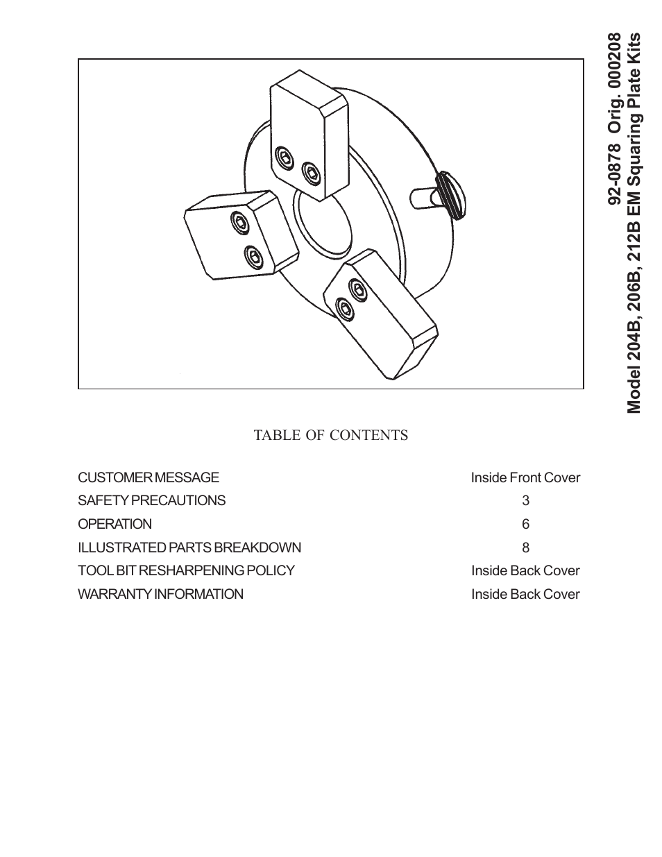 Tri Tool 200B Elbow Mandrel Squaring Plate Kit User Manual | 10 pages