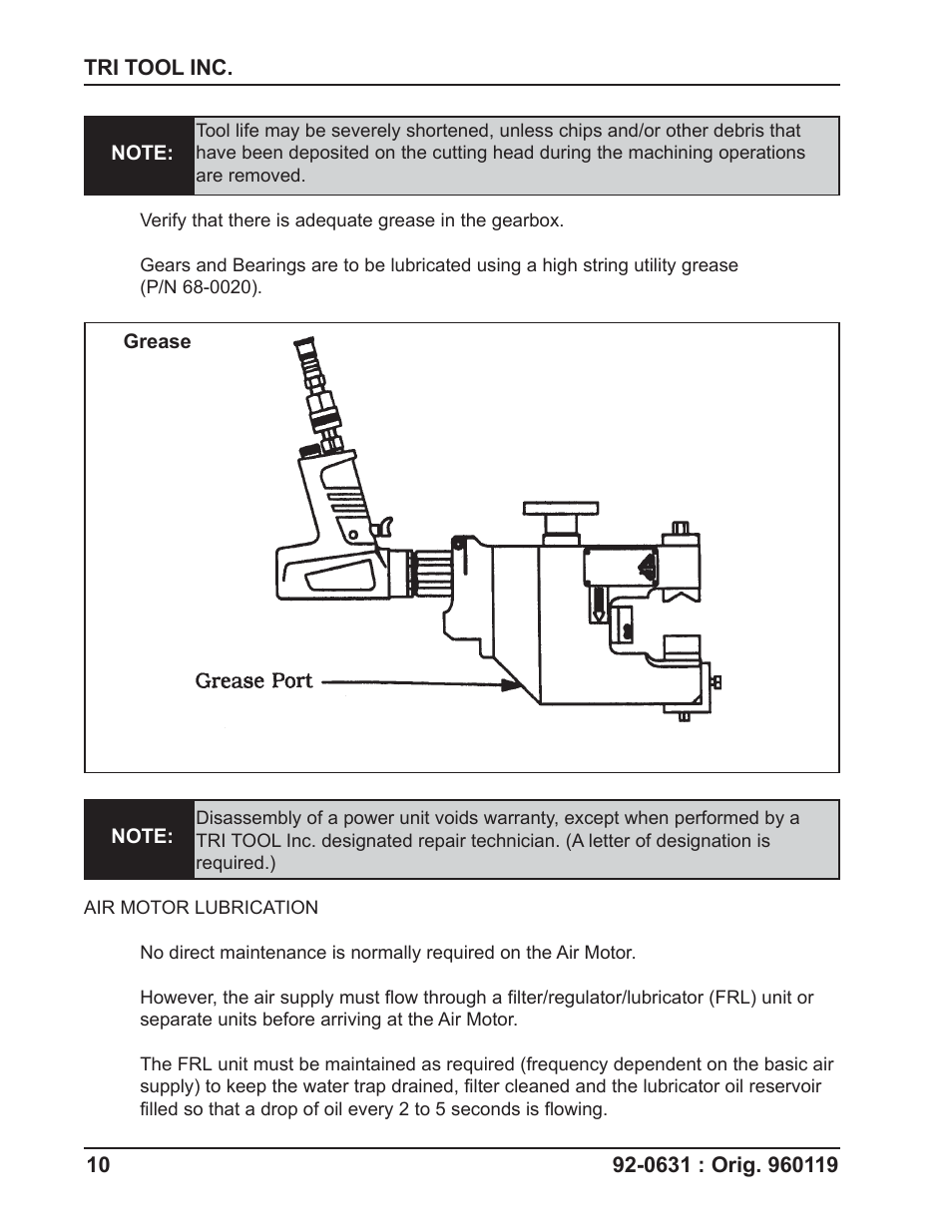 Tri Tool 201BA Beveler User Manual | Page 10 / 36