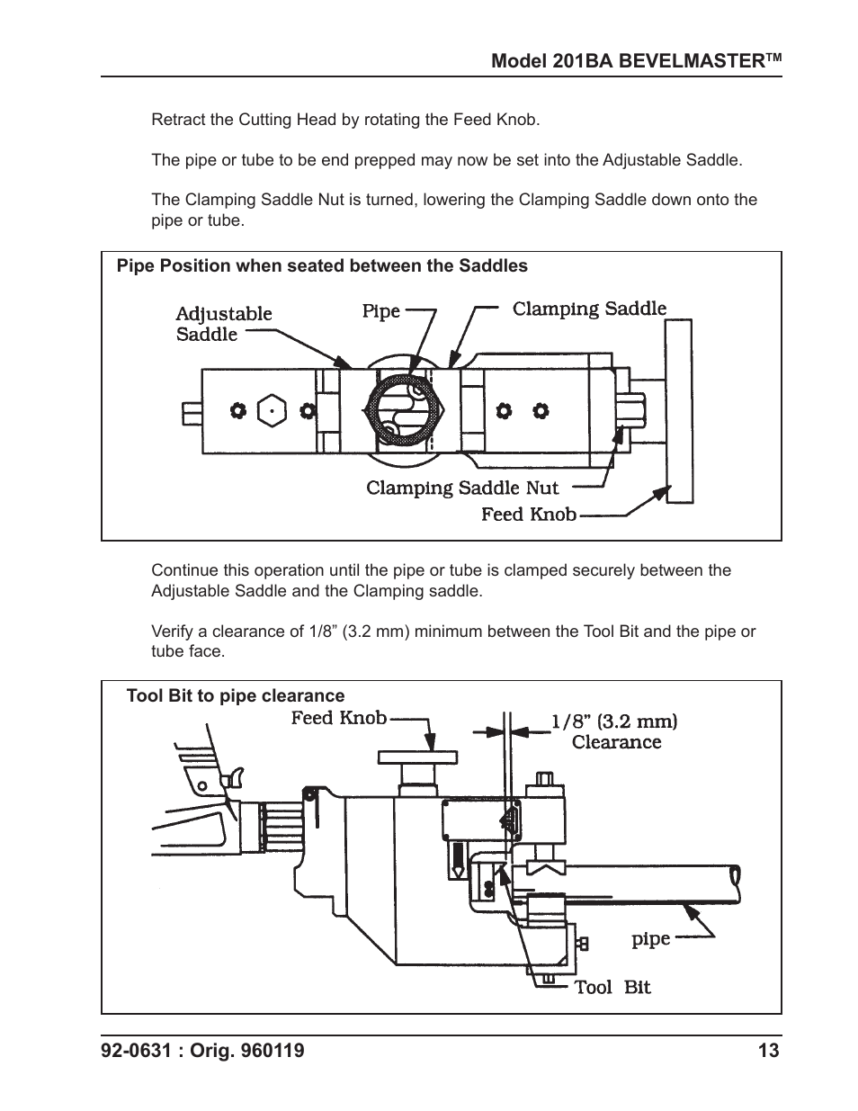 Tri Tool 201BA Beveler User Manual | Page 13 / 36