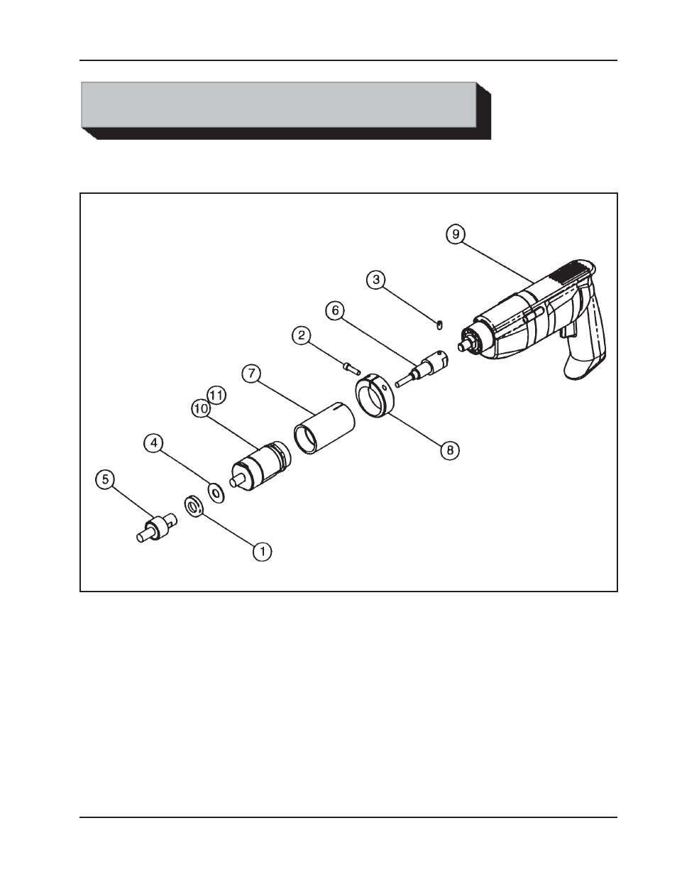 Illustrated parts breakdown | Tri Tool 201BA Electric Motor Assembly 110V User Manual | Page 7 / 8