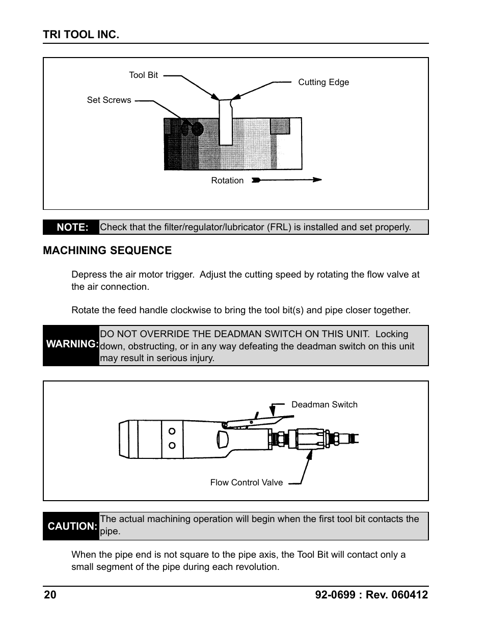 Tri Tool 204B Beveler User Manual | Page 20 / 45