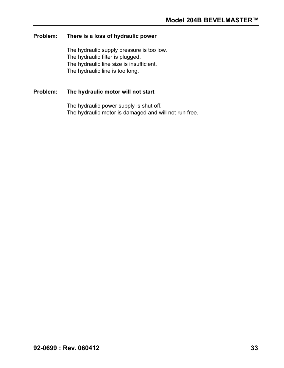 Tri Tool 204B Beveler User Manual | Page 33 / 45