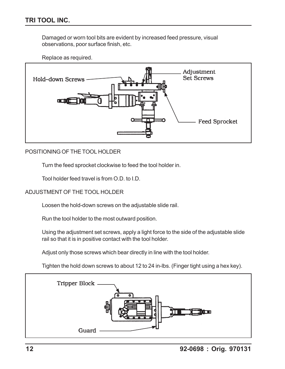 Tri Tool 204B Flange Facer User Manual | Page 12 / 21