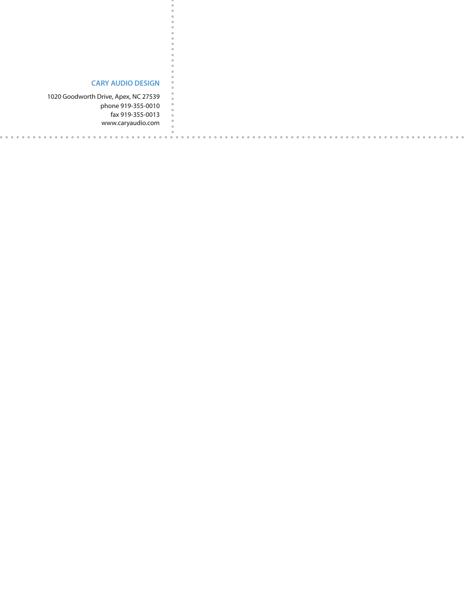 Back cover | Cary Audio Design SLP 05 User Manual | Page 22 / 22