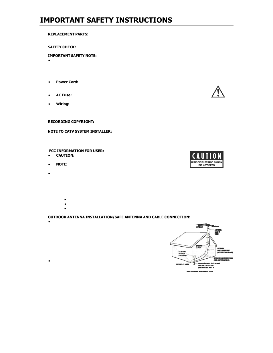 Important safety instructions | Cary Audio Design SLP 05 User Manual | Page 4 / 22