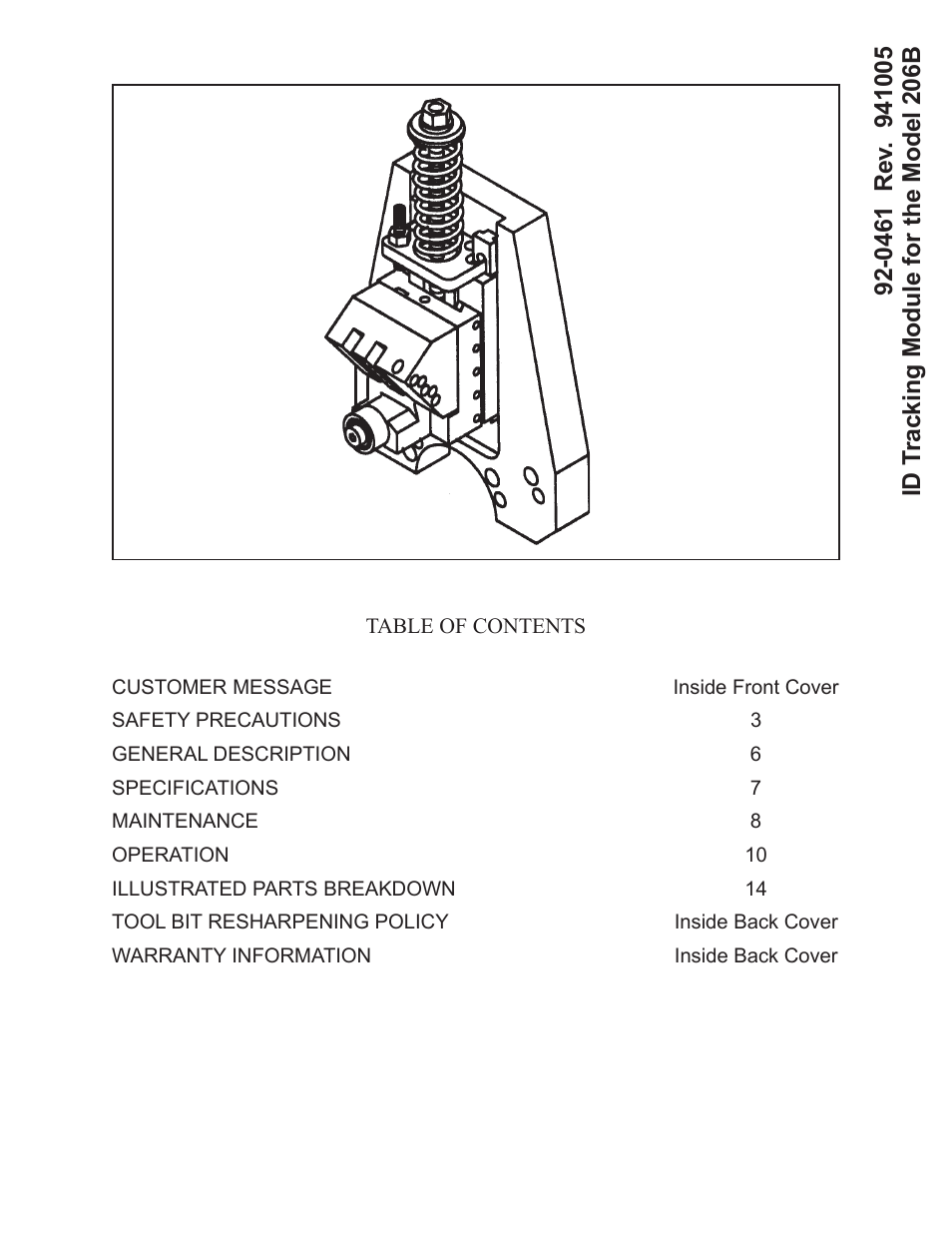 Tri Tool 206B ID Tracking Module User Manual | 17 pages