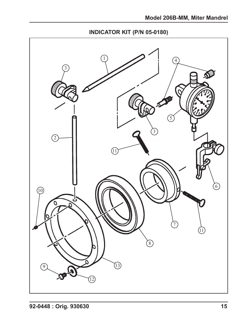 Tri Tool 206B Miter Mandrel User Manual | Page 15 / 16