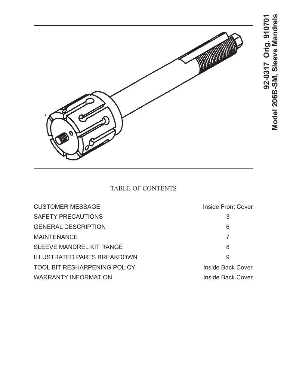 Tri Tool 206B Sleeve Mandrel User Manual | 13 pages