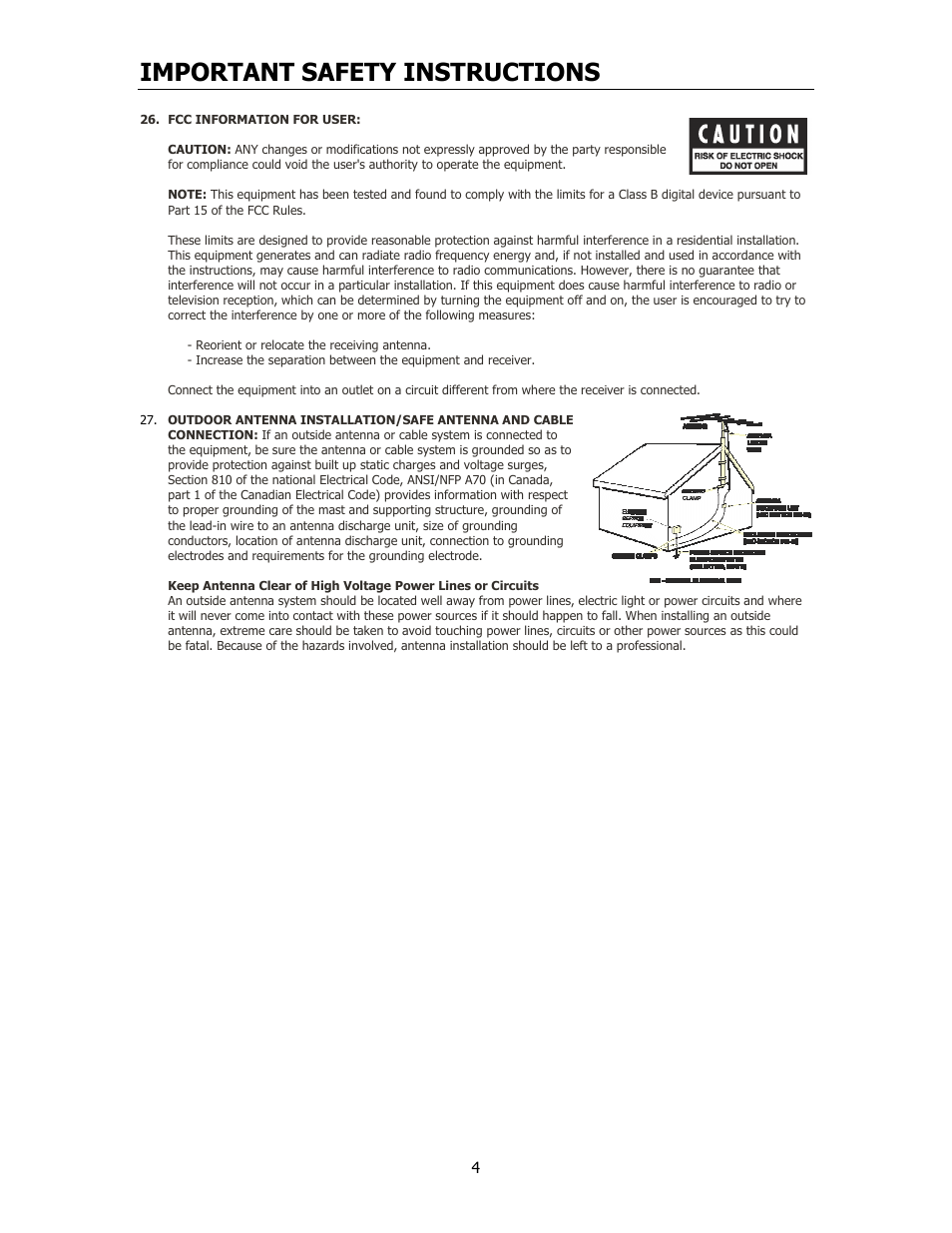 Important safety instructions | Cary Audio Design CAA 1 User Manual | Page 5 / 14