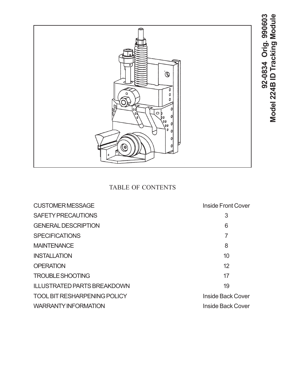 Tri Tool 224B ID Tracking Module User Manual | 23 pages