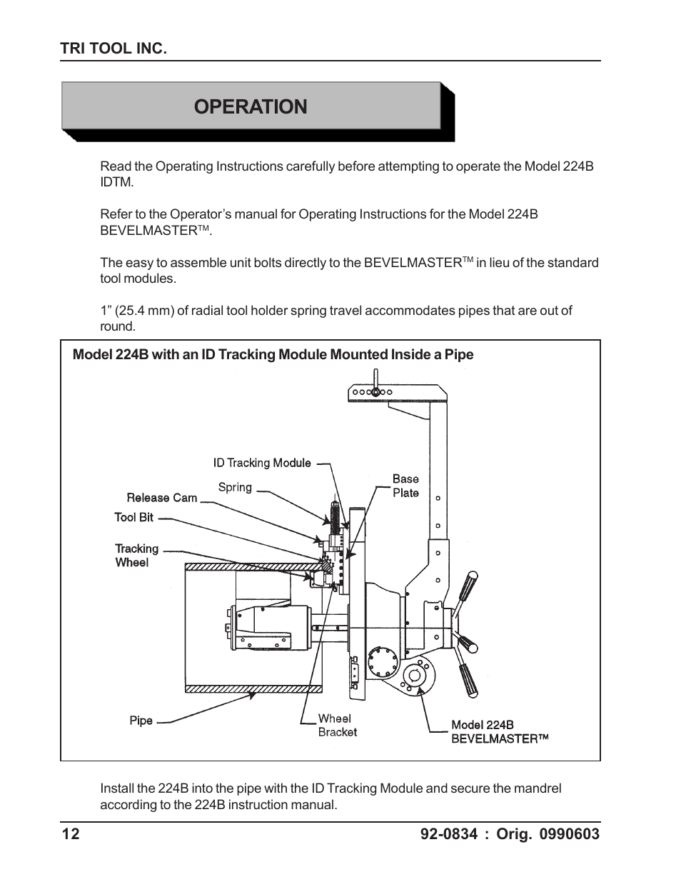 Operation | Tri Tool 224B ID Tracking Module User Manual | Page 12 / 23