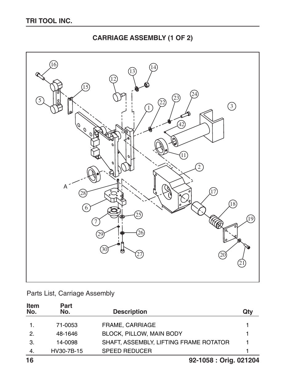 Tri Tool 230B Lifting Frame User Manual | Page 16 / 19