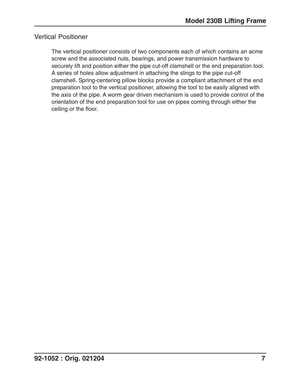 Tri Tool 230B Lifting Frame User Manual | Page 7 / 19