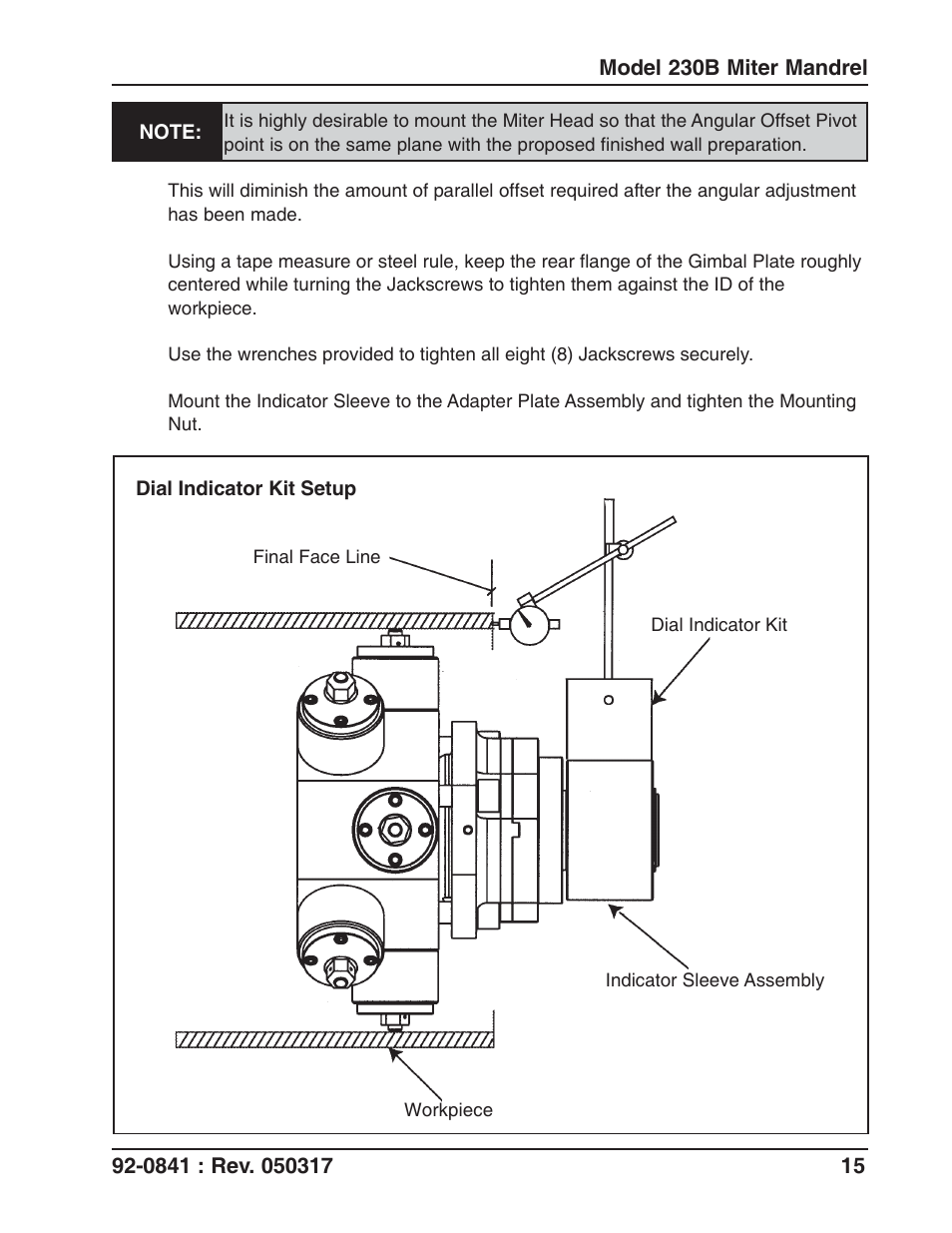 Tri Tool 230B Miter Mandrel User Manual | Page 15 / 25