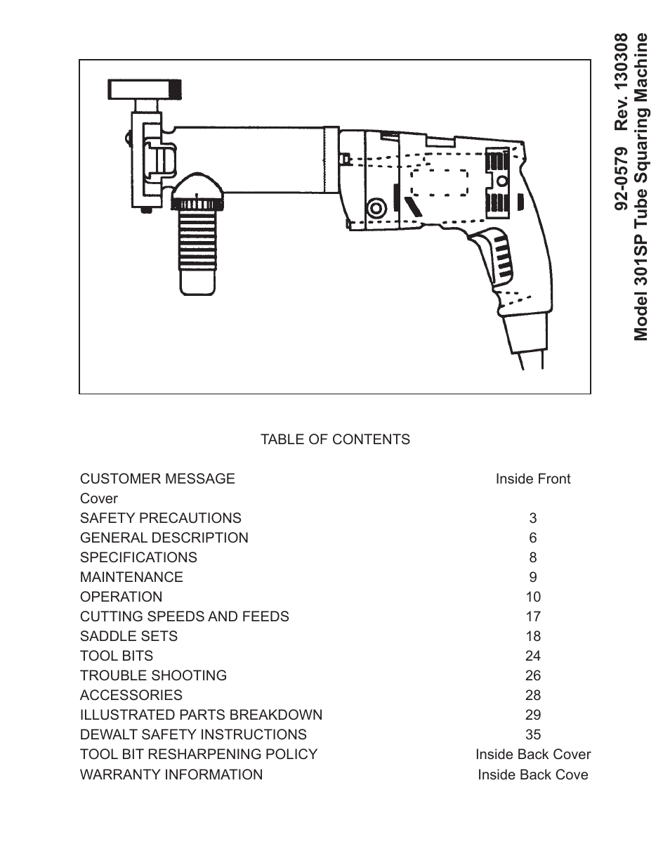 Tri Tool 301SP Tube Squaring User Manual | 35 pages
