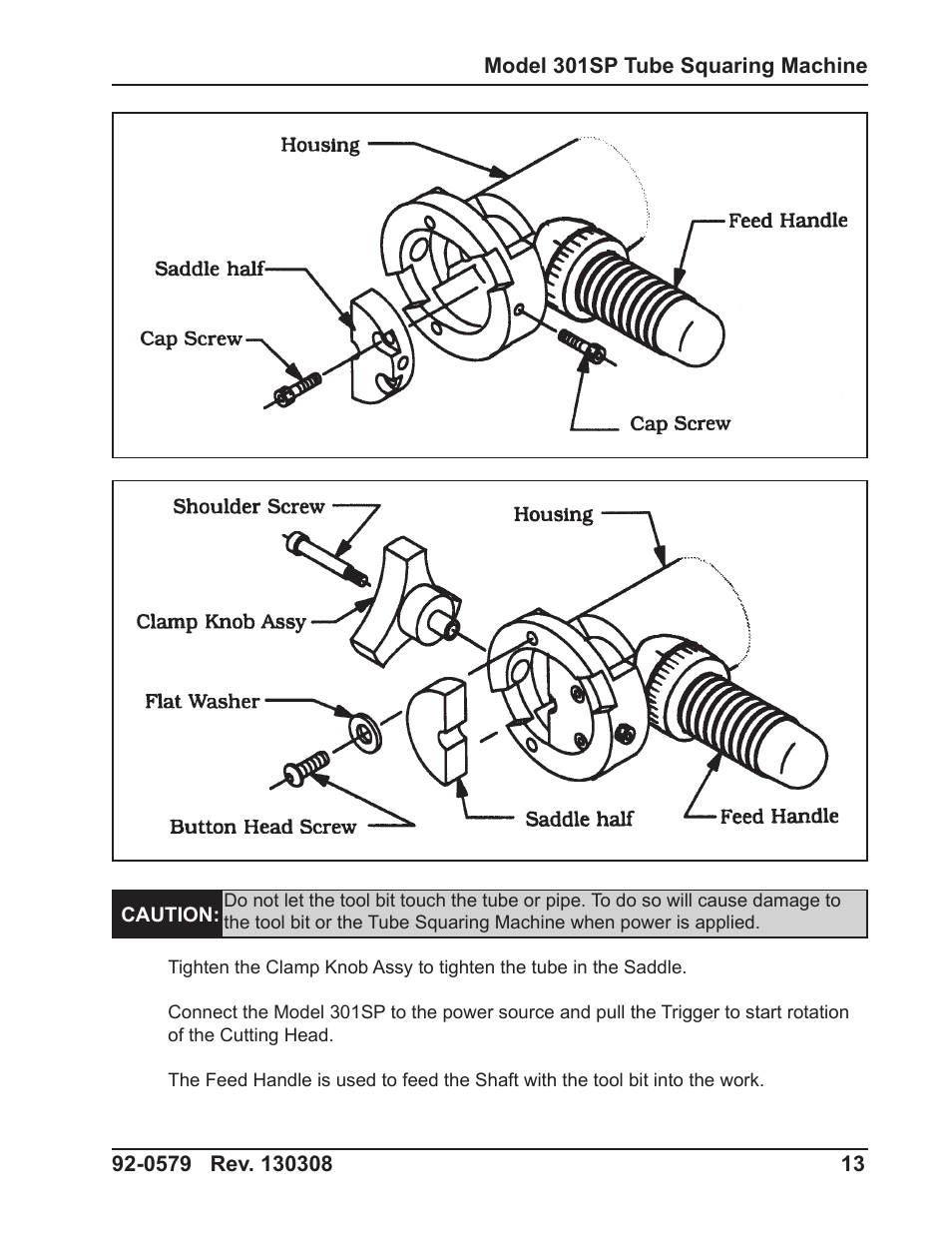 Tri Tool 301SP Tube Squaring User Manual | Page 13 / 35