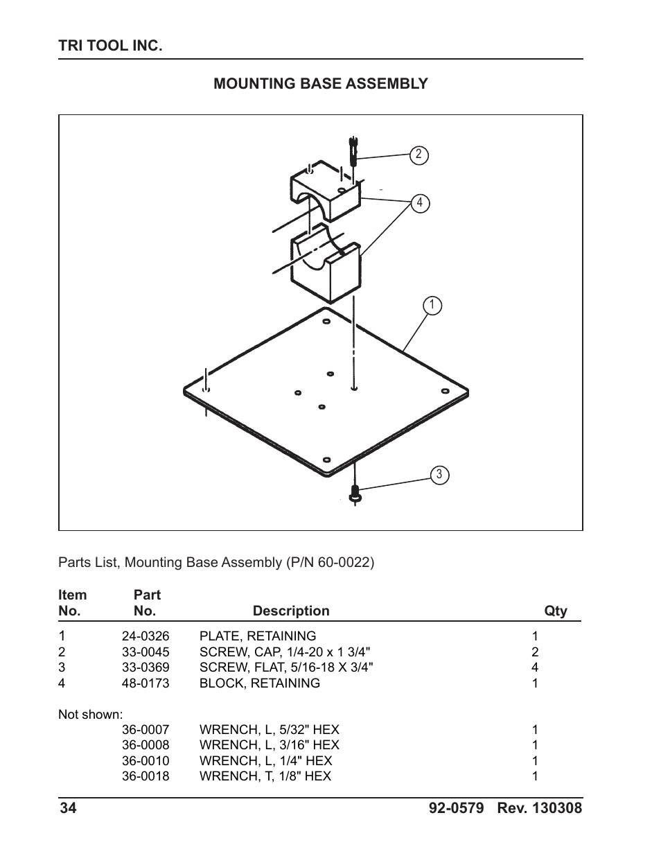 Tri Tool 301SP Tube Squaring User Manual | Page 34 / 35