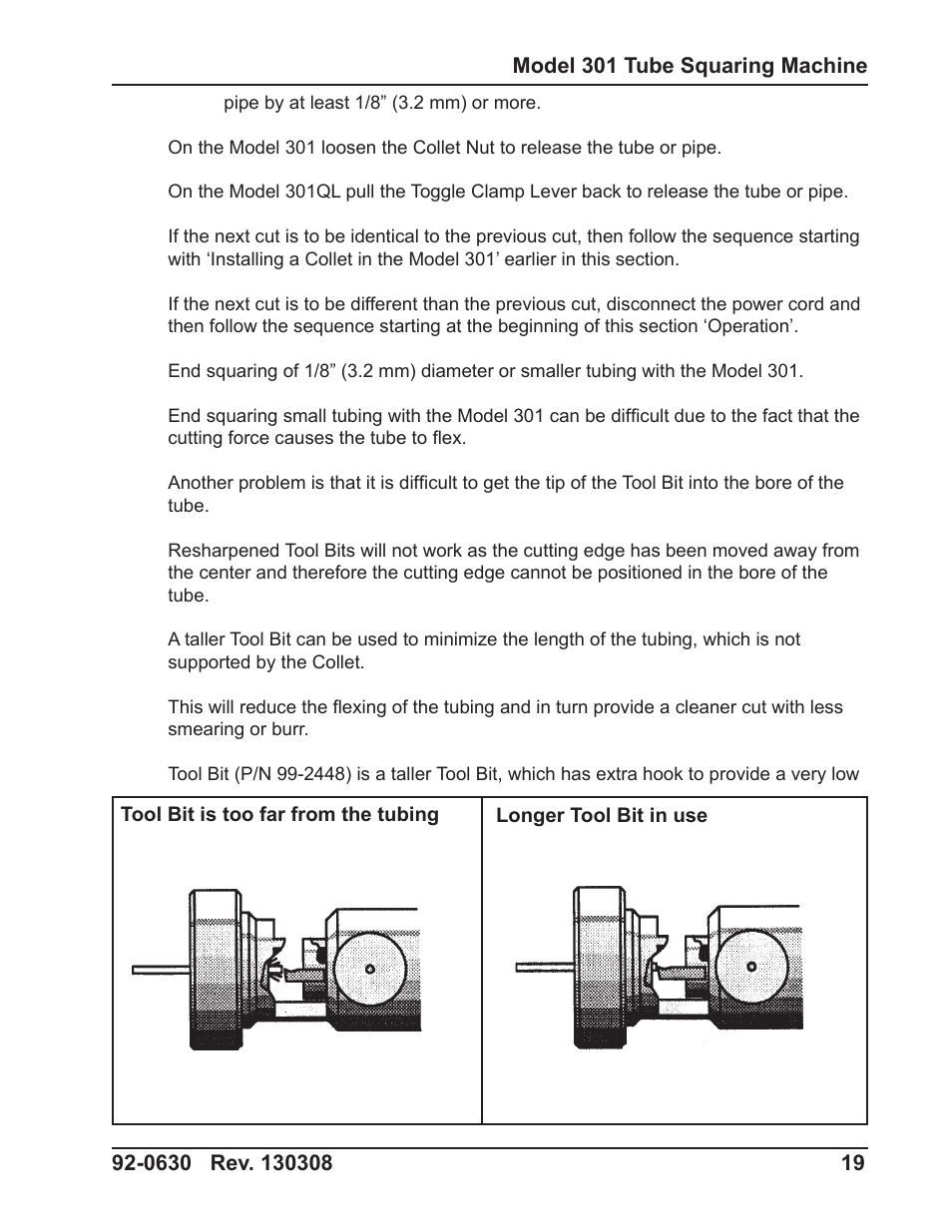 Tri Tool 301 Tube Squaring User Manual | Page 19 / 40
