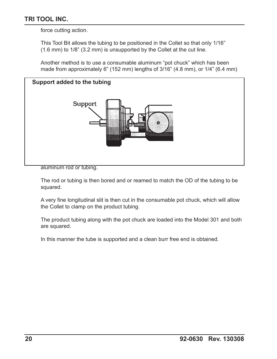 Tri Tool 301 Tube Squaring User Manual | Page 20 / 40