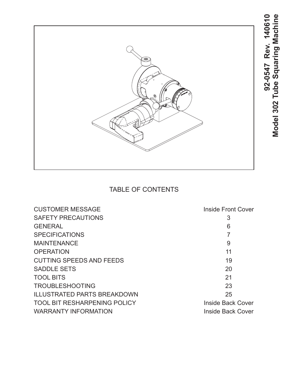 Tri Tool 302 Tube Squaring User Manual | 31 pages