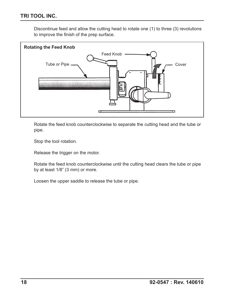 Tri Tool 302 Tube Squaring User Manual | Page 18 / 31