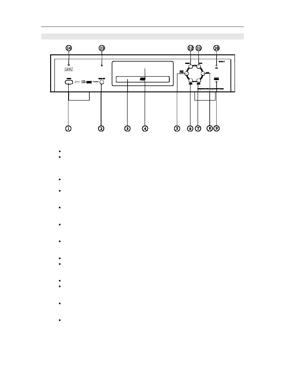 Controls and displays | Cary Audio Design HD1080P User Manual | Page 12 / 36
