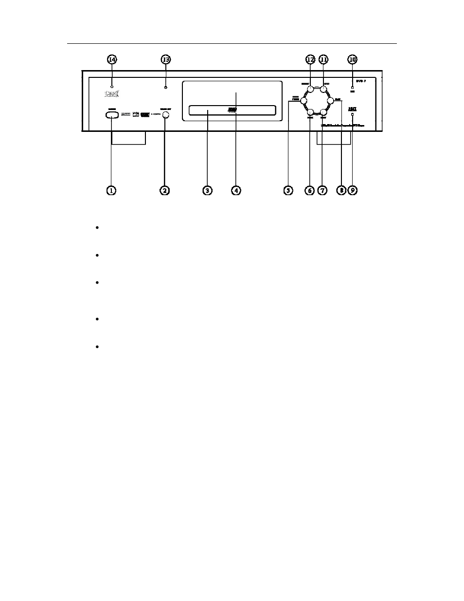 Controls and displays | Cary Audio Design HD1080P User Manual | Page 13 / 36