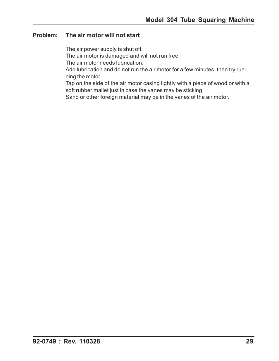 Tri Tool 304 Tube Squaring User Manual | Page 29 / 36