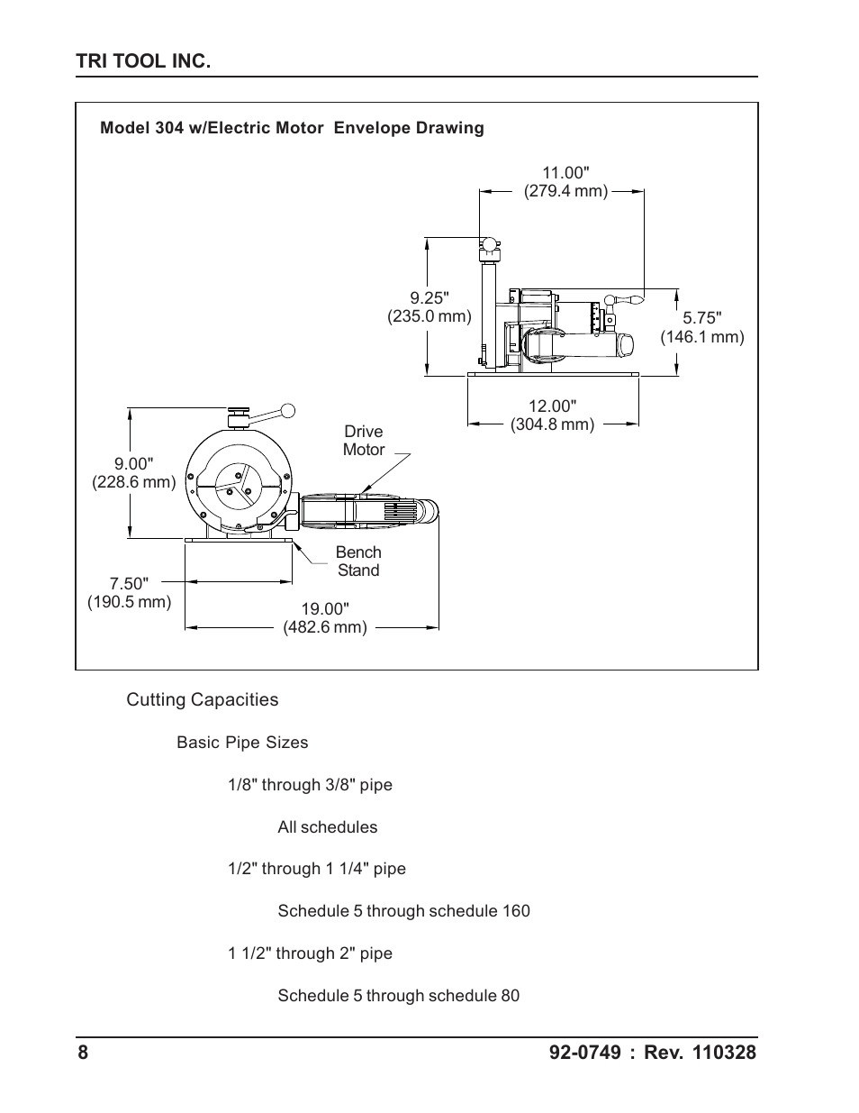 Tri Tool 304 Tube Squaring User Manual | Page 8 / 36