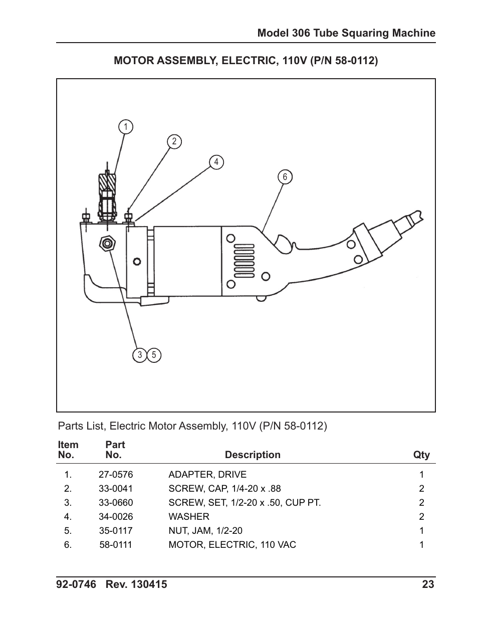 Tri Tool 306 Tube Squaring User Manual | Page 23 / 24