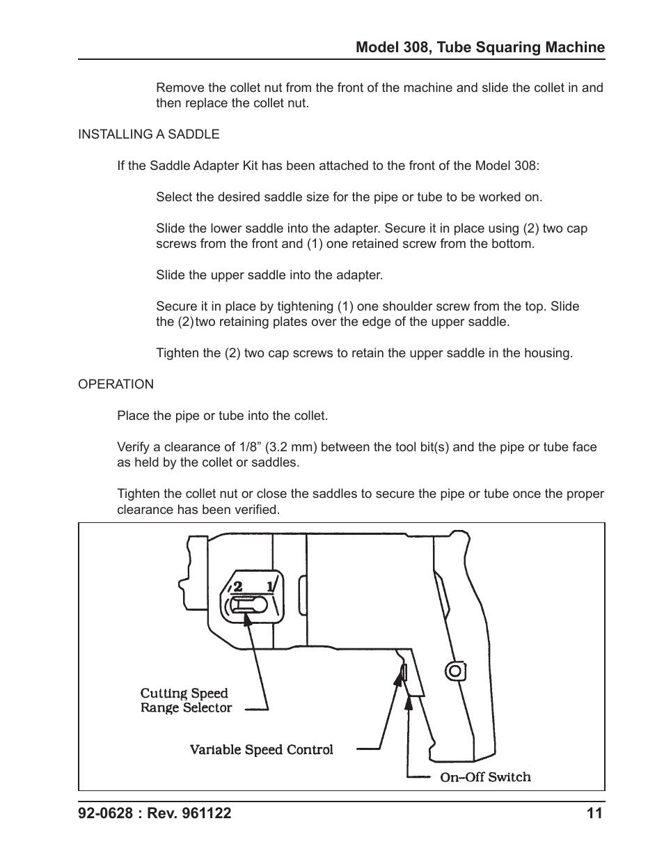 Tri Tool 308 Tube Squaring User Manual | Page 11 / 35