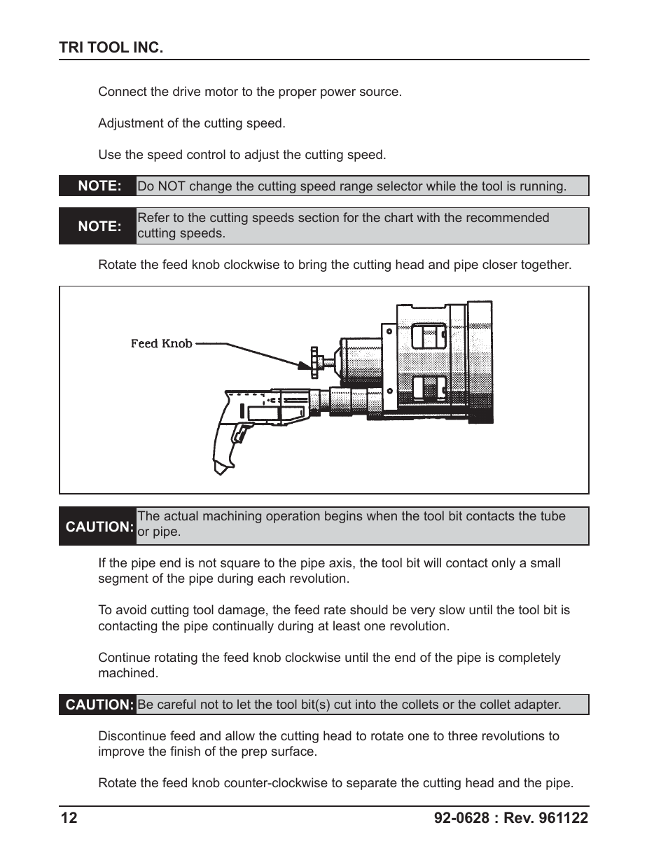 Tri Tool 308 Tube Squaring User Manual | Page 12 / 35