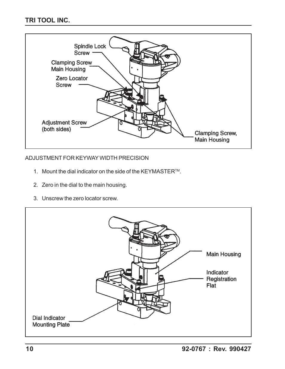 Tri Tool 404 & 424 Keymaster User Manual | Page 10 / 24