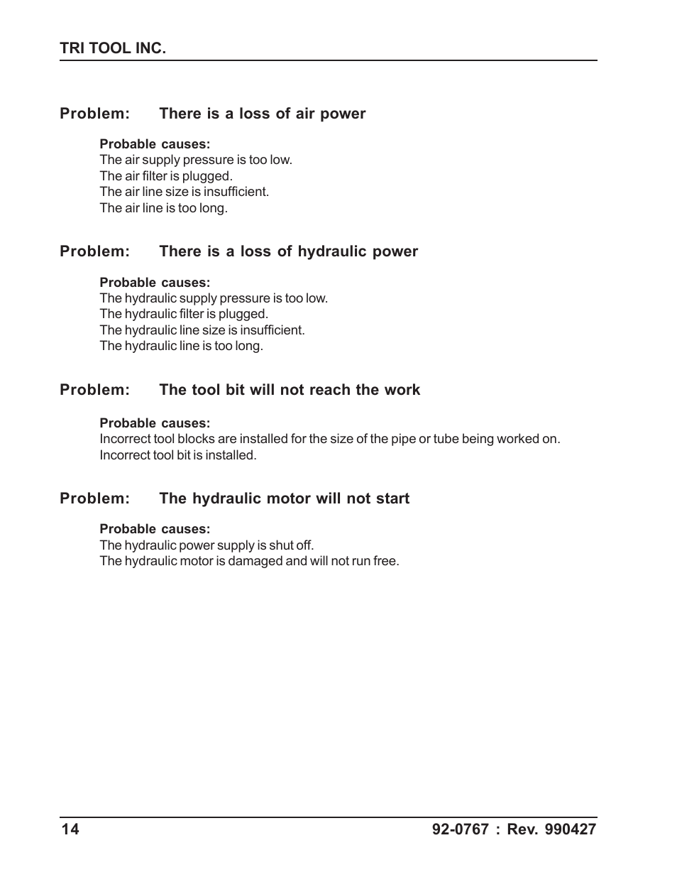 Tri Tool 404 & 424 Keymaster User Manual | Page 14 / 24